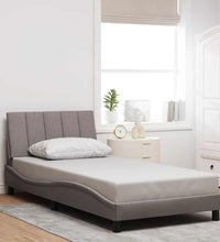 Bettgestell ohne Matratze Taupe 100x200 cm Stoff