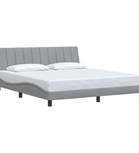 Bettgestell ohne Matratze Hellgrau 180x200 cm Stoff