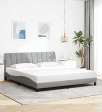 Bettgestell ohne Matratze Hellgrau 180x200 cm Stoff
