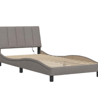 Bettgestell ohne Matratze Taupe 100x200 cm Stoff