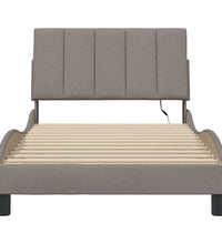Bettgestell ohne Matratze Taupe 100x200 cm Stoff