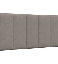 Bett mit Matratze Taupe 100x200 cm Stoff