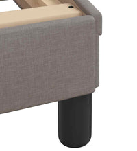 Bett mit Matratze Taupe 100x200 cm Stoff