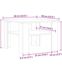 Couchtisch Altholz-Optik 60x60x42 cm Holzwerkstoff