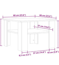 Couchtisch Artisan-Eiche 60x60x42 cm Holzwerkstoff