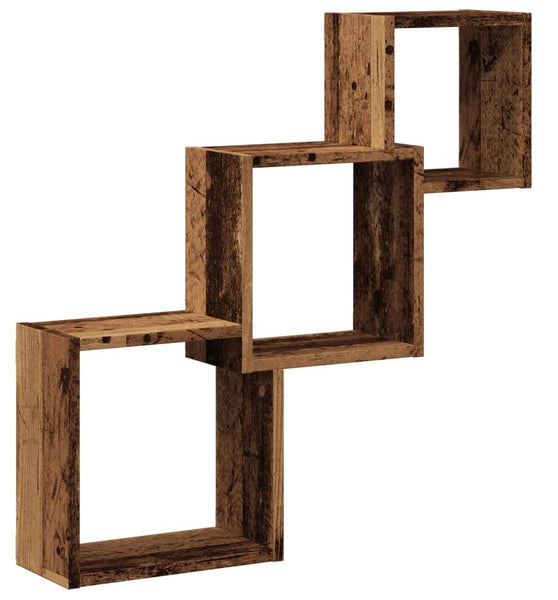 Würfelregale Altholz-Optik 68x15x68 cm Holzwerkstoff