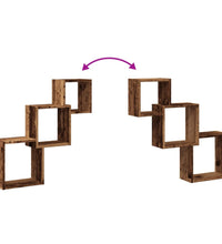 Würfelregale Altholz-Optik 68x15x68 cm Holzwerkstoff