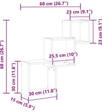 Würfelregale Altholz-Optik 68x15x68 cm Holzwerkstoff