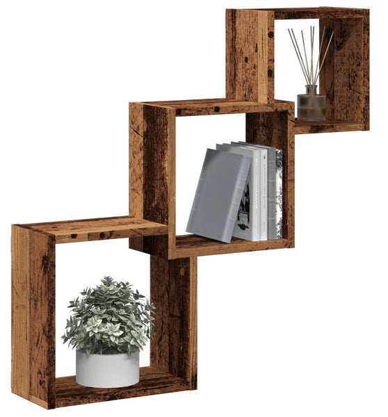 Würfelregale Altholz-Optik 68x15x68 cm Holzwerkstoff