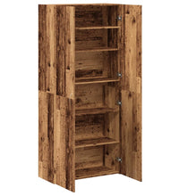 Schuhschrank Altholz-Optik 80x35,5x180 cm Holzwerkstoff