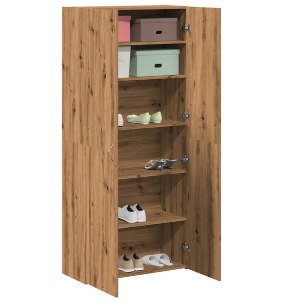 Schuhschrank Artisan-Eiche 80x35,5x180 cm Holzwerkstoff