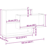 Wandregal Altholz-Optik 104x20x58,5 cm Holzwerkstoff