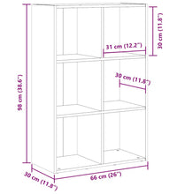 Bücherregal/Sideboard Altholz-Optik 66x30x98 cm Holzwerkstoff