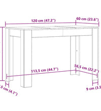 Esstisch Altholz-Optik 120x60x76 cm Holzwerkstoff