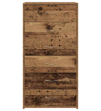 Sideboard mit 6 Schubladen Altholz-Optik 50x34x96 cm