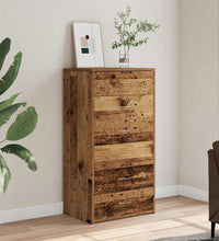 Sideboard mit 6 Schubladen Altholz-Optik 50x34x96 cm