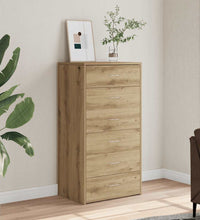 Sideboard mit 6 Schubladen Artisan-Eiche 50x34x96 cm