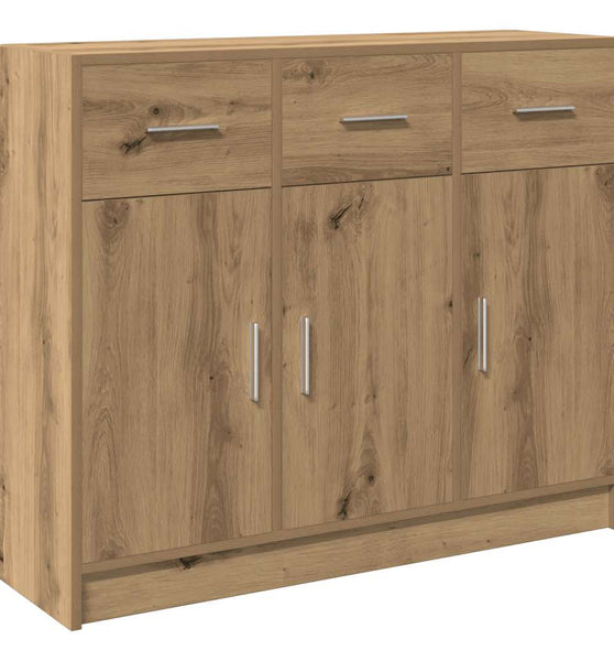 Sideboard Artisan-Eiche 91x28x75 cm Holzwerkstoff