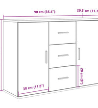 Sideboard Altholz-Optik 90x29,5x65 cm Holzwerkstoff