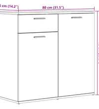 Sideboard Altholz-Optik 80x36x75 cm Holzwerkstoff