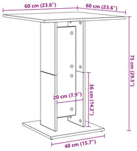 Bistrotisch Altholz-Optik 60x60x75 cm Holzwerkstoff