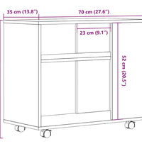 Beistelltisch Altholz-Optik 70x35x55 cm Holzwerkstoff