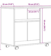 Beistelltisch Artisan-Eiche 70x35x55 cm Holzwerkstoff