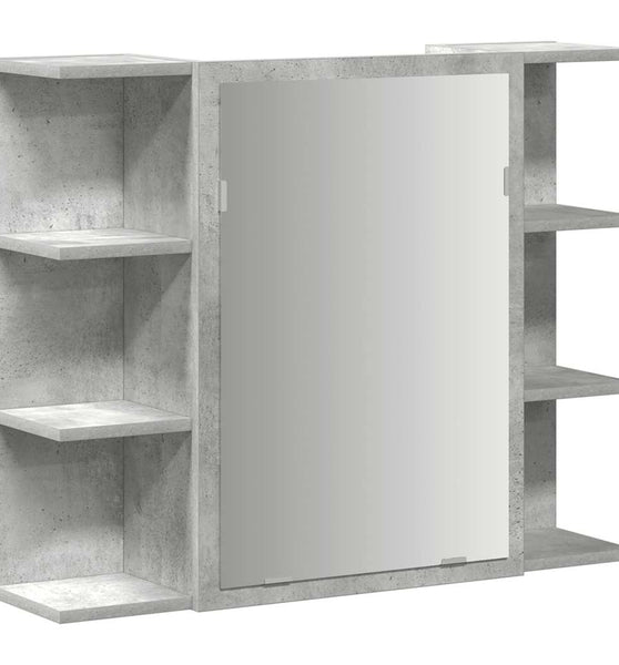 Bad-Spiegelschrank Betongrau 80x20,5x64 cm Holzwerkstoff