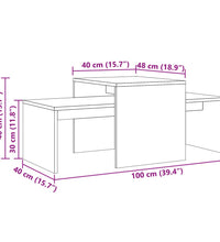 Couchtisch Altholz-Optik 100x48x40 cm Holzwerkstoff