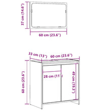 2-tlg. Badmöbel-Set Artisan-Eiche Holzwerkstoff