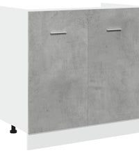 Spülenunterschrank Betongrau 80x46x81,5 cm Holzwerkstoff