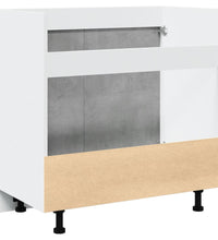 Spülenunterschrank Betongrau 80x46x81,5 cm Holzwerkstoff