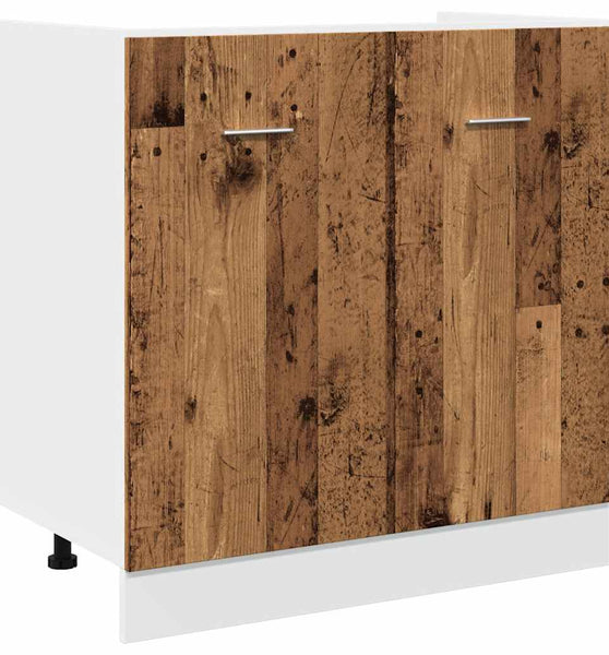 Spülenunterschrank Altholz-Optik 80x46x81,5 cm Holzwerkstoff