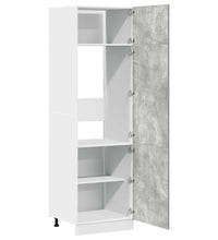 Kühlumbauschrank Betongrau 60x57x207 cm Holzwerkstoff