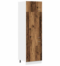 Kühlumbauschrank Altholz-Optik 60x57x207 cm Holzwerkstoff