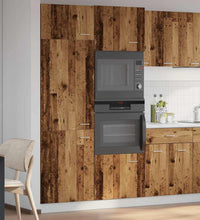 Kühlumbauschrank Altholz-Optik 60x57x207 cm Holzwerkstoff
