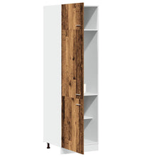 Kühlumbauschrank Altholz-Optik 60x57x207 cm Holzwerkstoff