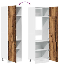 Kühlumbauschrank Altholz-Optik 60x57x207 cm Holzwerkstoff