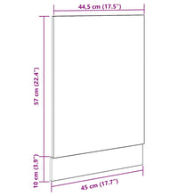 Geschirrspülerblende Altholz-Optik 45x3x67 cm Holzwerkstoff