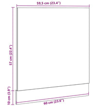 Geschirrspülerblende Altholz-Optik 60x1,5x67 cm Holzwerkstoff