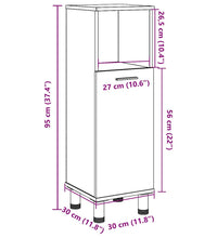 Badezimmerschrank Betongrau 30x30x95 cm Holzwerkstoff