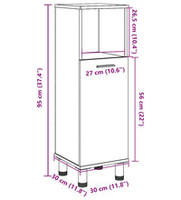 Badschrank Altholz-Optik 30x30x95 cm Holzwerkstoff