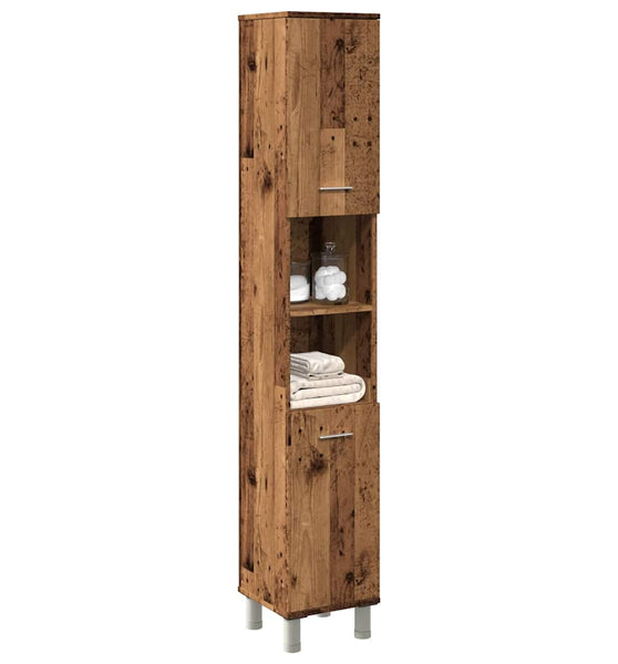 Badschrank Altholz-Optik 30x30x179 cm Holzwerkstoff