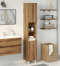 Badschrank Artisan-Eiche 30x30x179 cm Holzwerkstoff