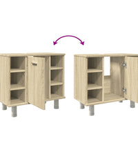Badezimmerschrank Sonoma-Eiche 60x32x53,5 cm Holzwerkstoff