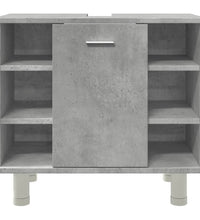 Badezimmerschrank Betongrau 60x32x53,5 cm Holzwerkstoff