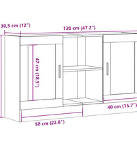 Sideboard Altholz-Optik 120x30,5x70 cm Holzwerkstoff