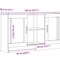 Sideboard Altholz-Optik 120x30,5x70 cm Holzwerkstoff