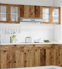 Küchen-Wandschrank mit Glastüren Altholz-Optik 60x31x60 cm