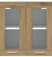 Küchen-Wandschrank mit Glastüren Artisan-Eiche 60x31x60 cm